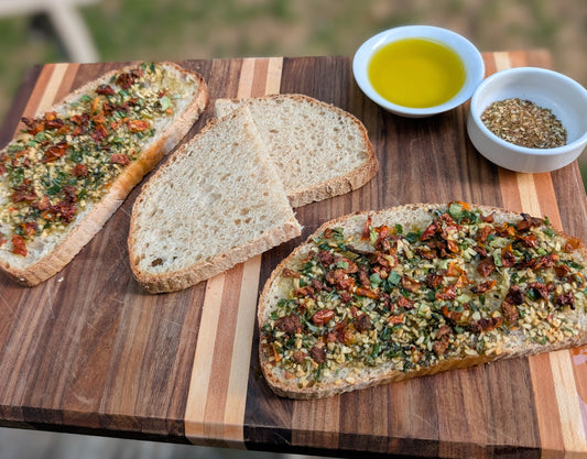 Bruschetta Seasoning on fresh bread